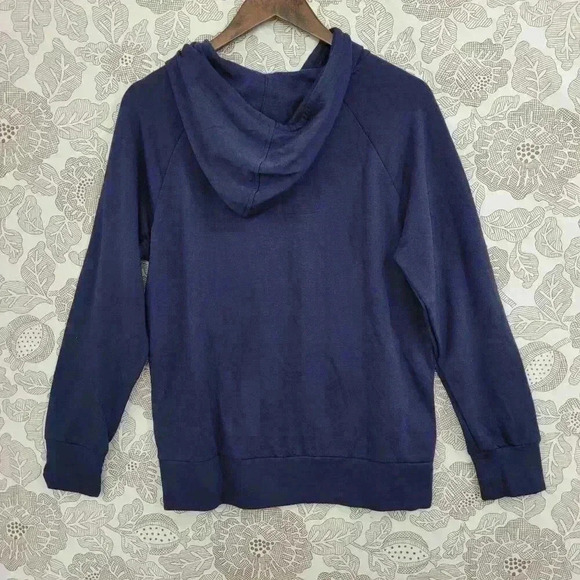 NWT Eddie Bauer Womens Navy Hooded Sweatshirt S - Picture 2 of 7